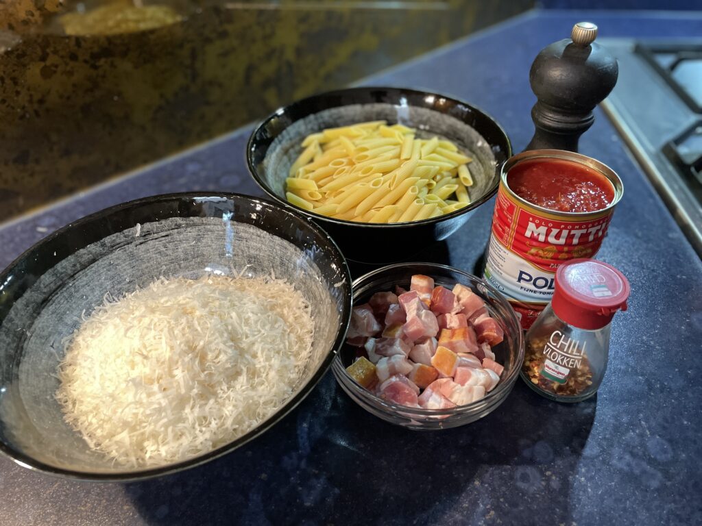Mise en Place voor Amatriciana